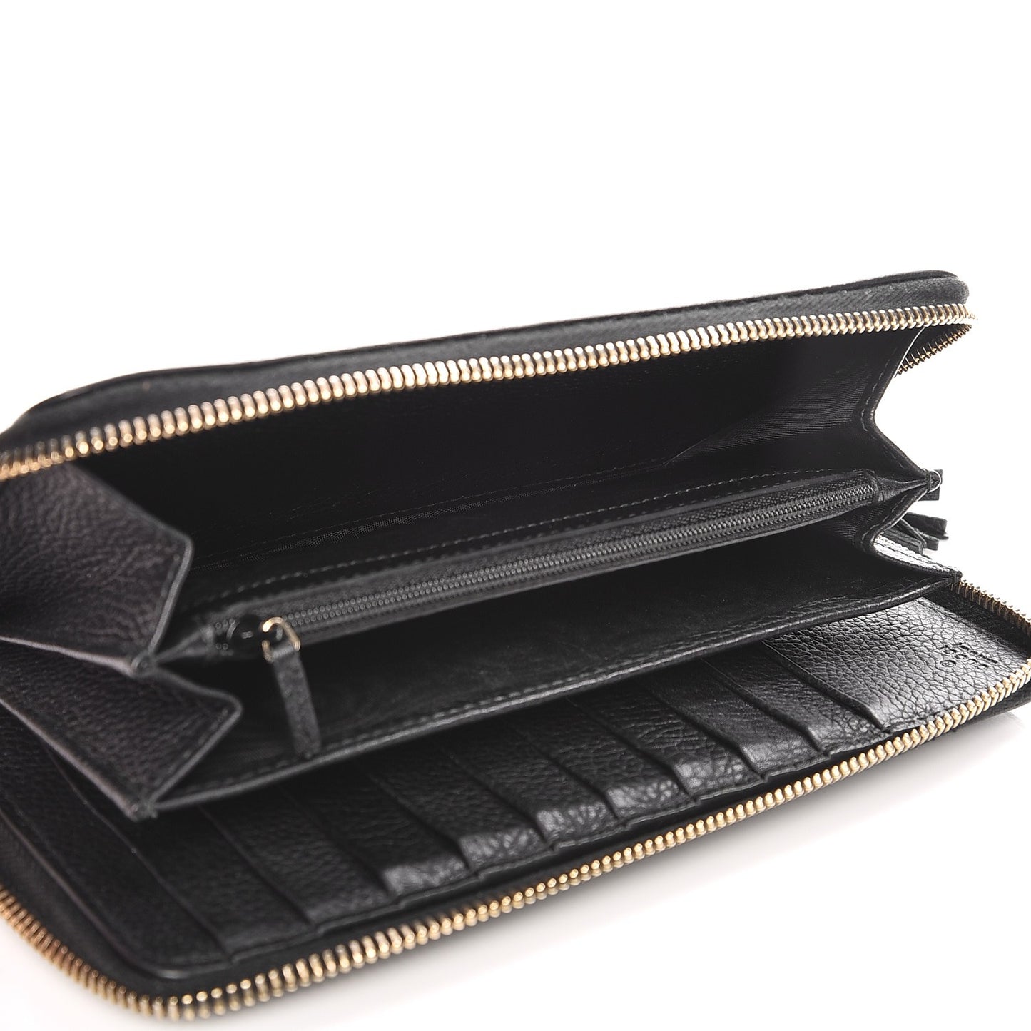 Calfskin Soho Zip Around Wallet Black