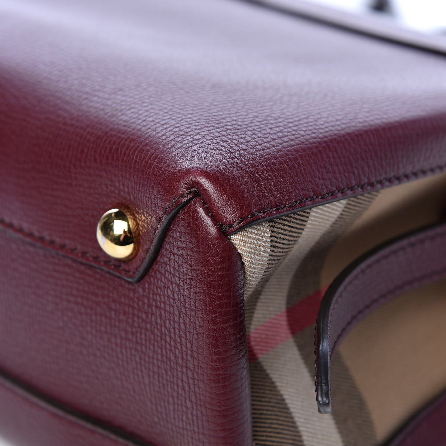 Derby Calfskin House Check Small Camberley Mahogany Red