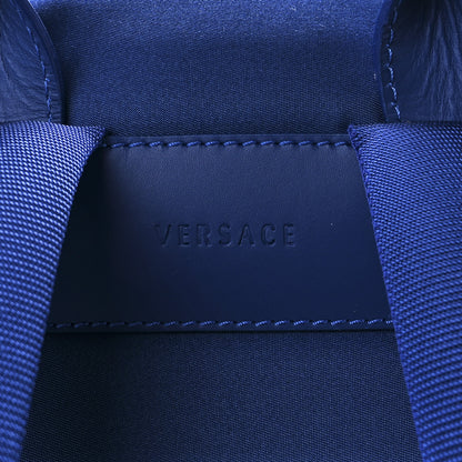 Versace Nylon Quilted Palazzo Medusa Backpack Blue 8 of 13