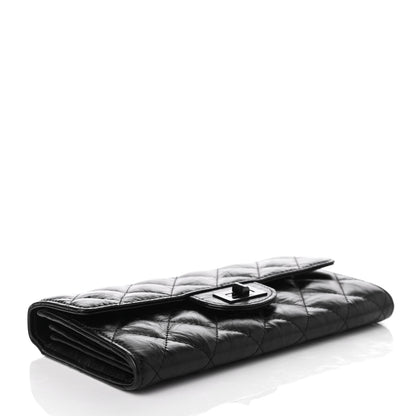 Chanel Aged Calfskin Quilted 2.55 Reissue Flap Wallet So Black 4 of 8