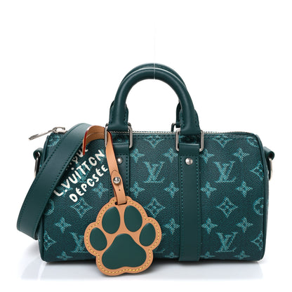 Louis Vuitton Monogram Heritage Keepall Bandouliere 25 Green 1 of 9
