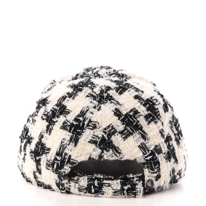Chanel Tweed CC Cap Hat M Black White 4 of 6