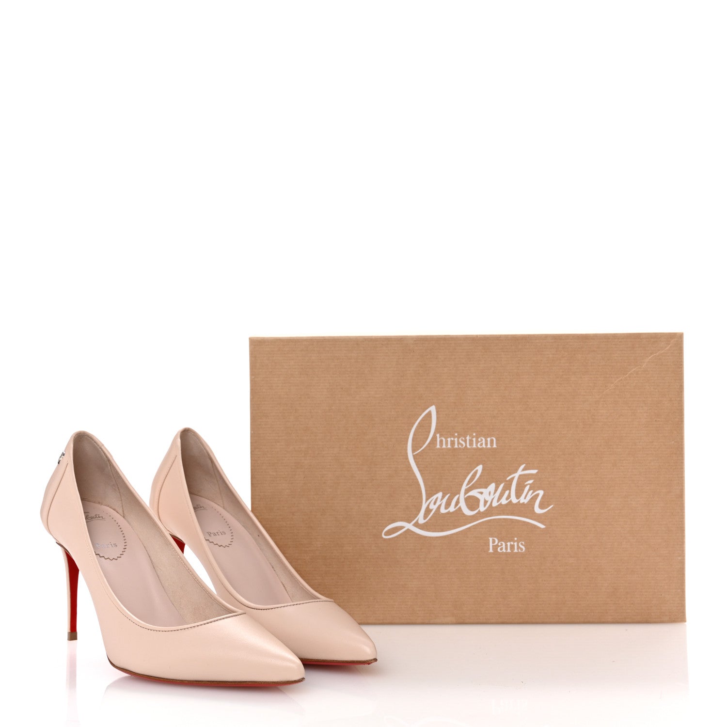 Christian Louboutin Nappa Sporty Kate 85 Pumps 37 Leche 9 of 9