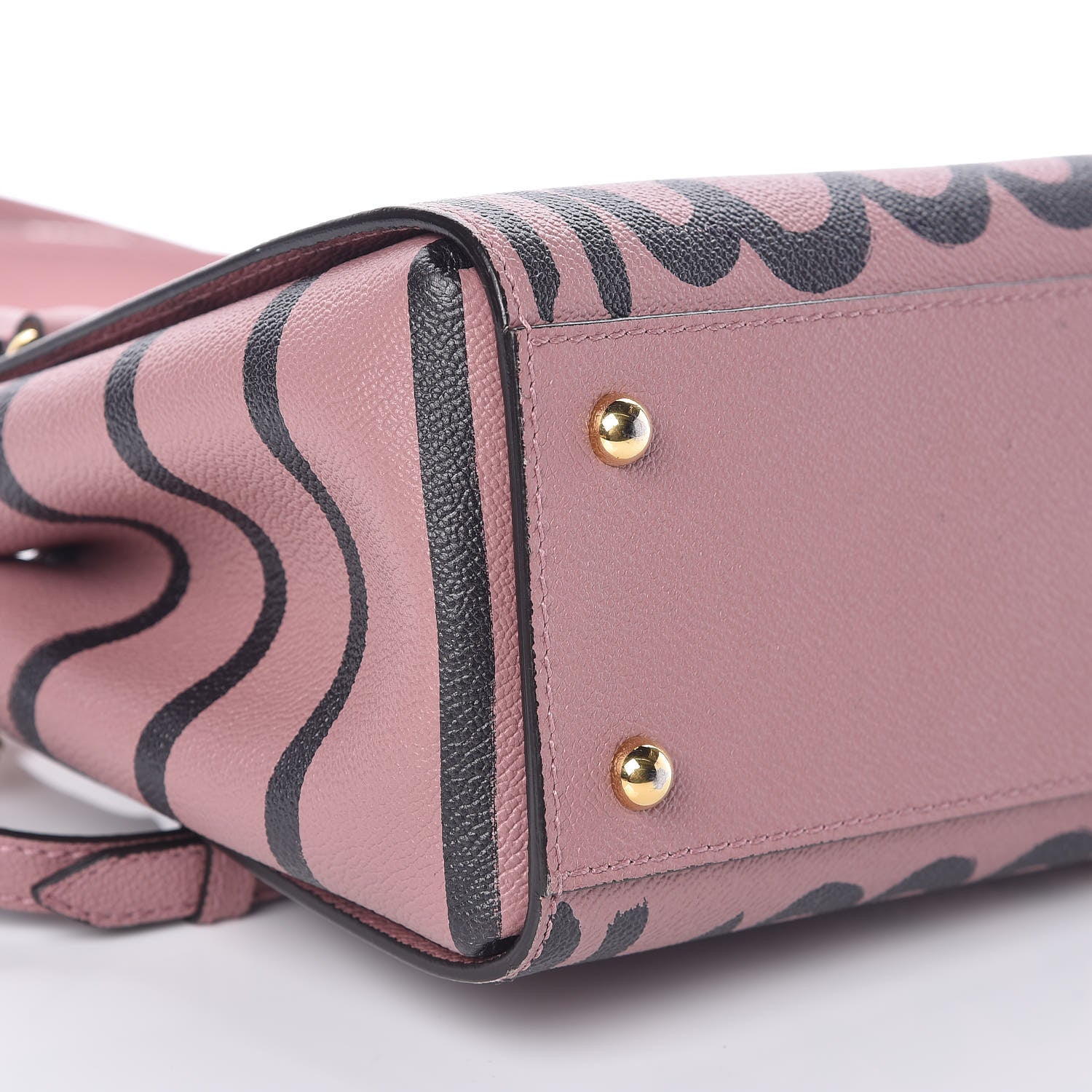 Burberry Soft Grain Calfskin Graphic Print Small Buckle Tote Dusty Pink 7 of 12