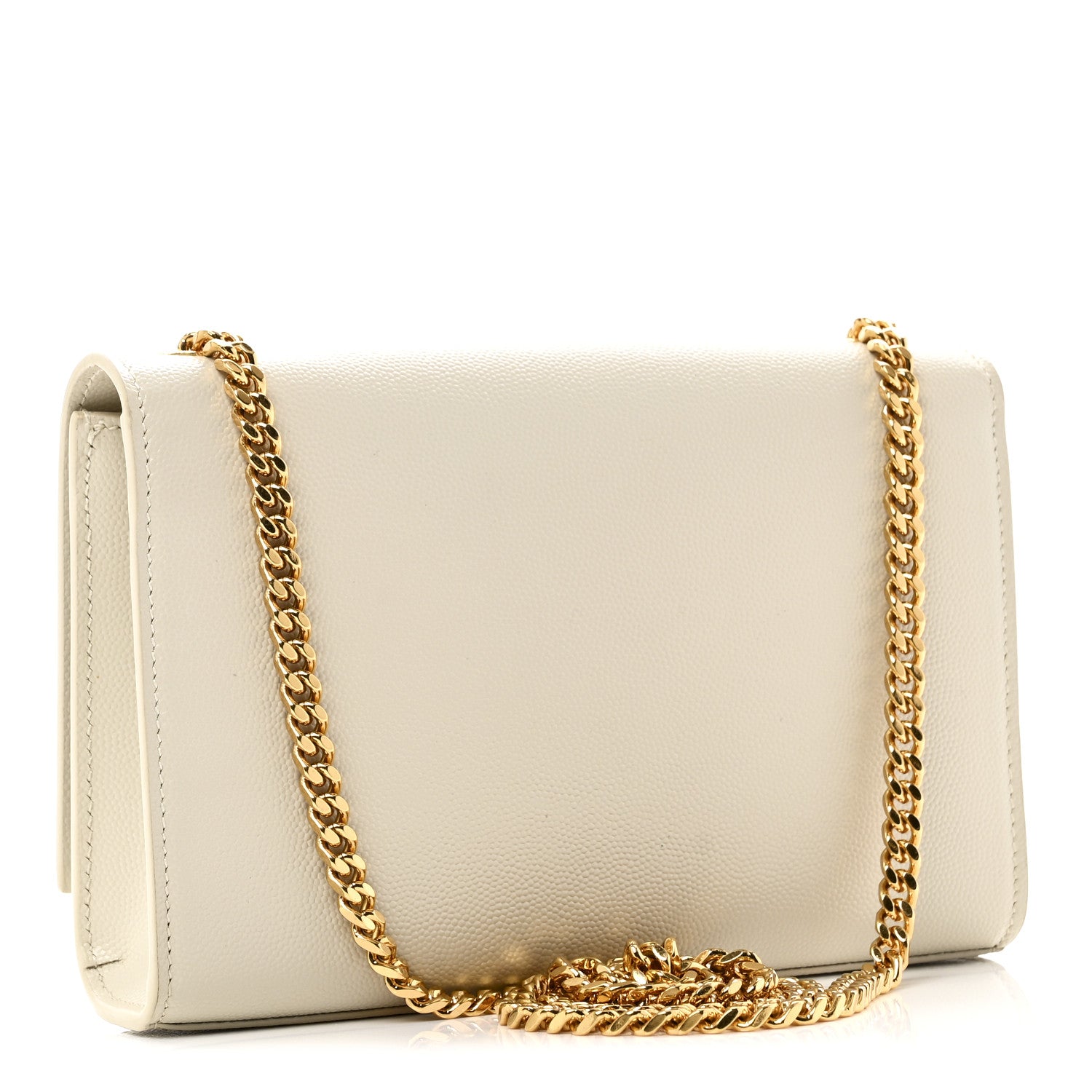 Saint Laurent Grain De Poudre Small Monogram Kate Satchel Crema Soft 3 of 9