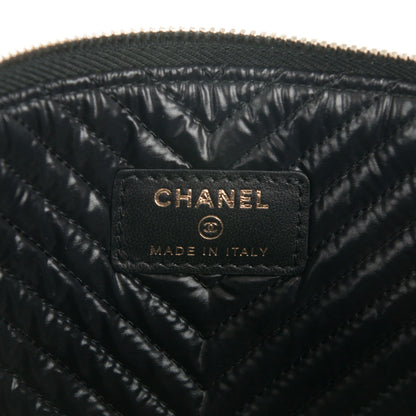 Chanel Calfskin Chevron Medium Boy Cosmetic Case Black 6 of 7