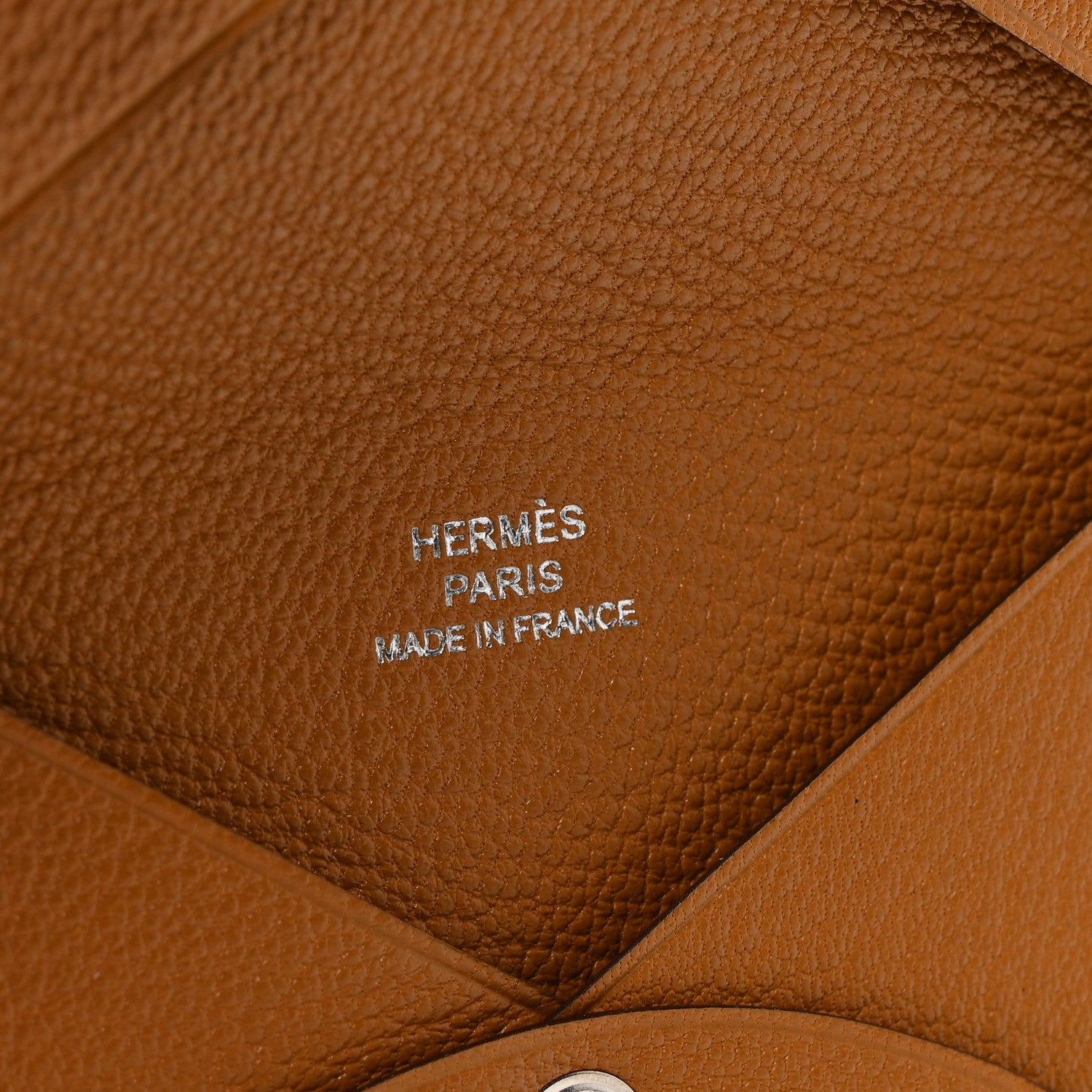 Hermes Chevre Mysore Calvi Card Case Caramel 6 of 8