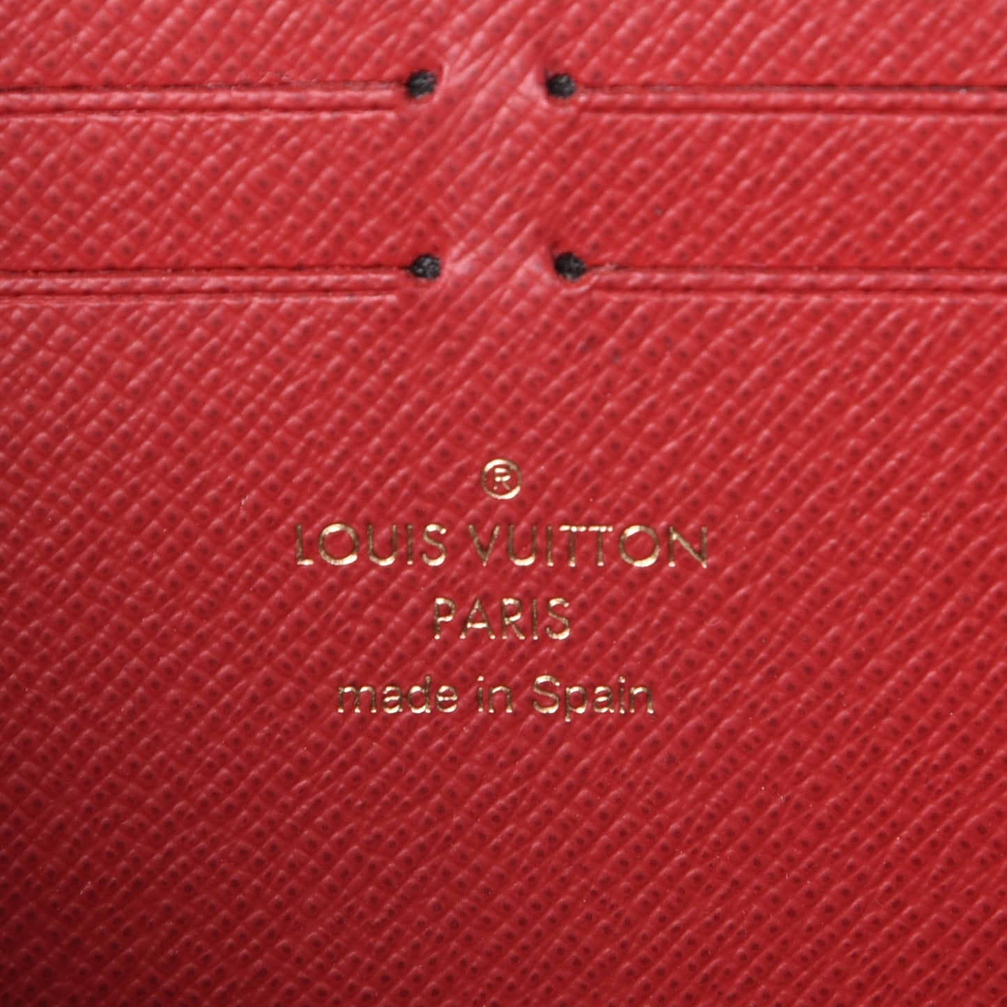 Damier Ebene Clemence Wallet Cherry