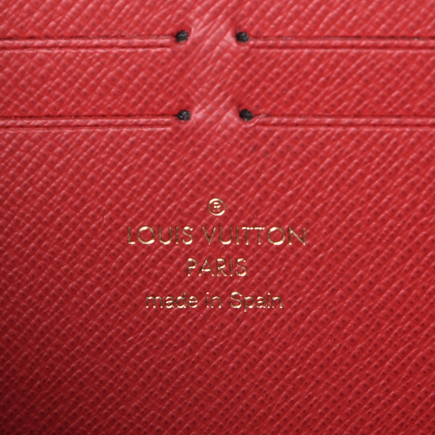 Louis Vuitton Damier Ebene Clemence Wallet Cherry 6 of 7