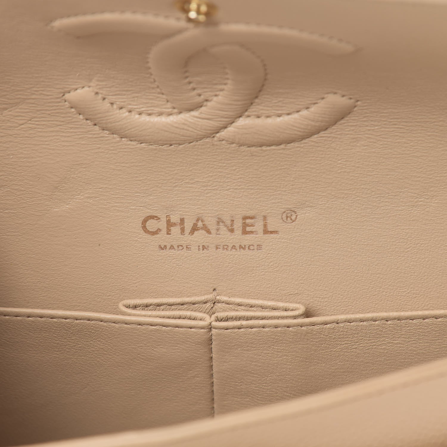 Chanel Caviar Quilted Medium Double Flap Beige 6 of 11