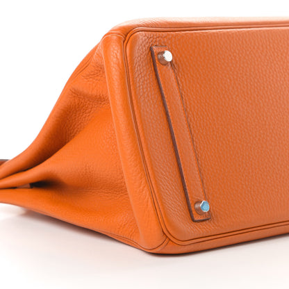 Hermes Taurillon Clemence Birkin 35 Orange 10 of 16