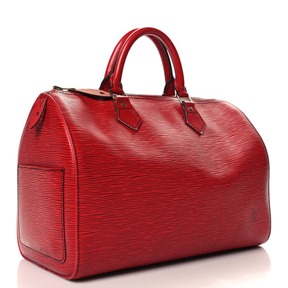 Louis Vuitton Epi Speedy 30 Castillan Red 3 of 14