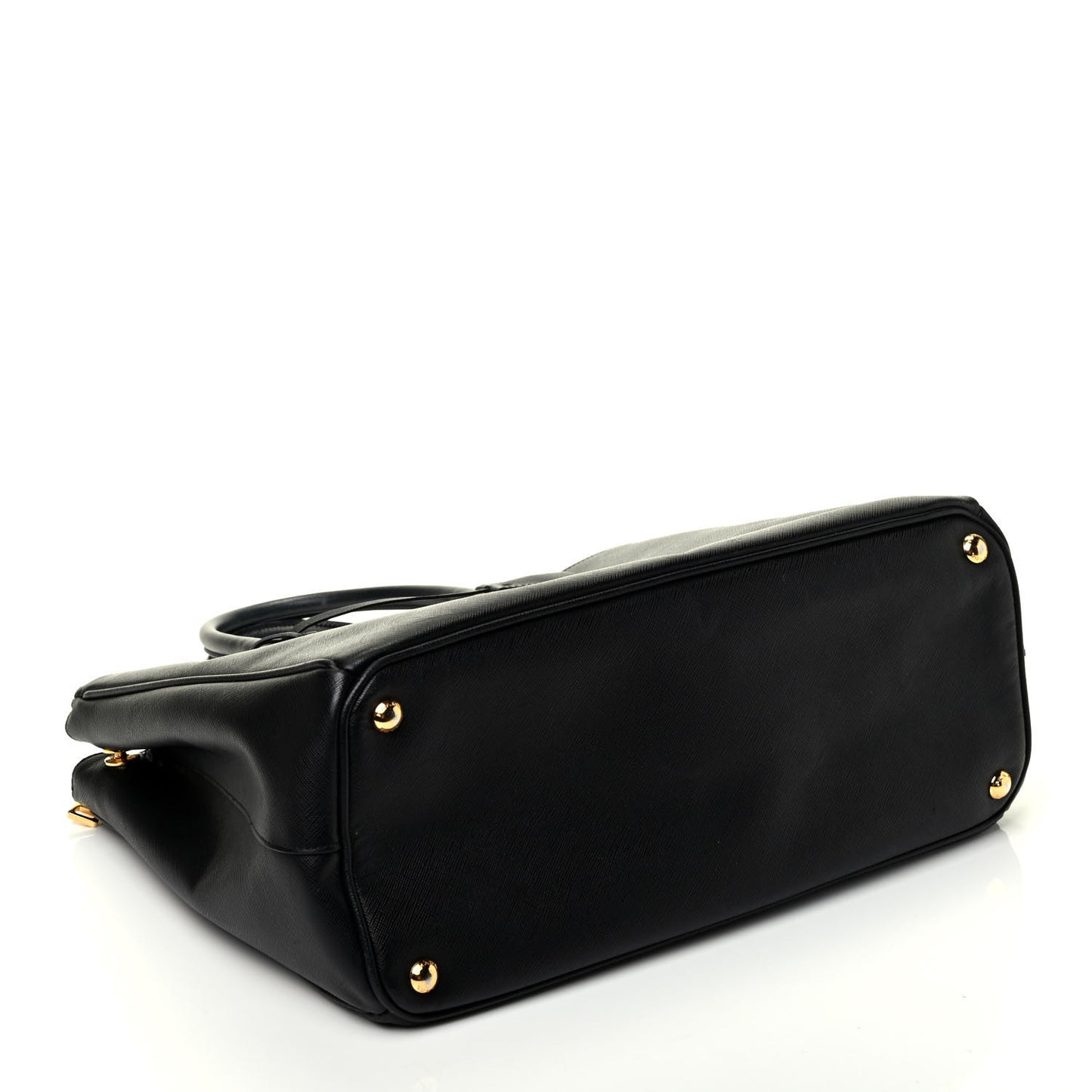 Saffiano Large Galleria Double Zip Tote Black