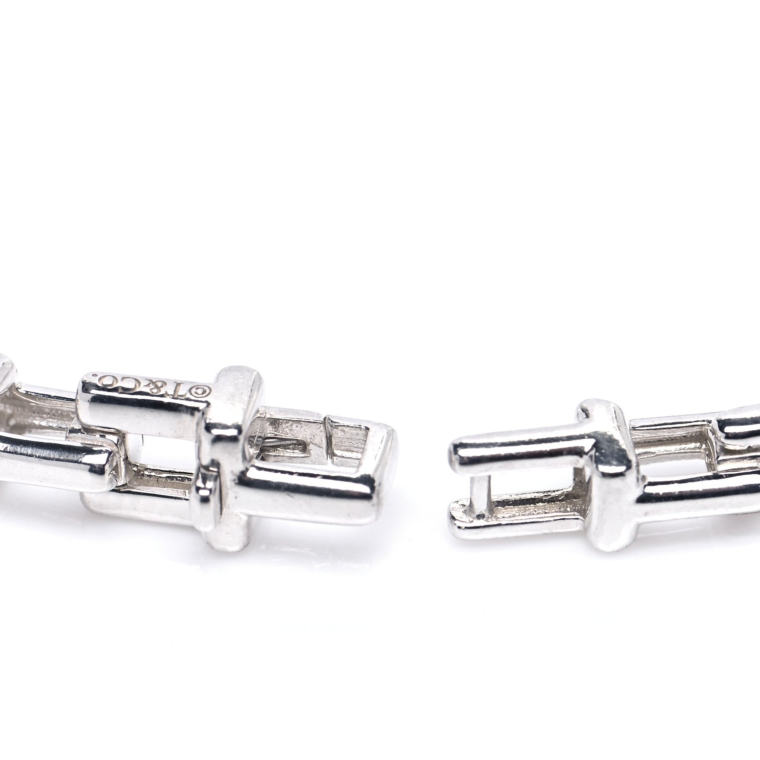 Tiffany Sterling Silver Narrow T Chain Bracelet 5 of 6