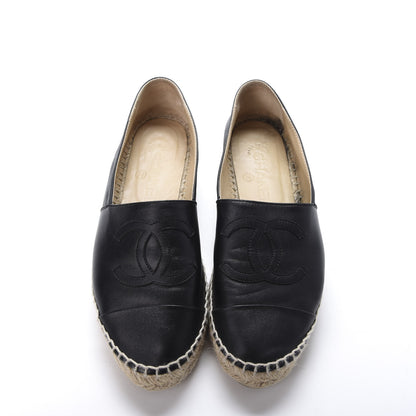 Chanel Lambskin CC Espadrilles 36 Black 6 of 11