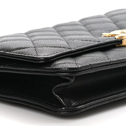 Chanel Caviar Quilted Bracelet On Chain Wallet On Chain WOC Black 9 of 11