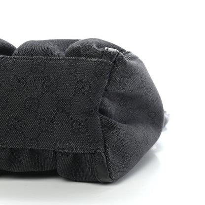 Gucci Monogram Medium D Gold Ring Hobo Black 9 of 10