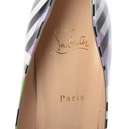 Christian Louboutin Patent Cinestripes Pigalle Follies 100 Pumps 41 Multi 6 of 13