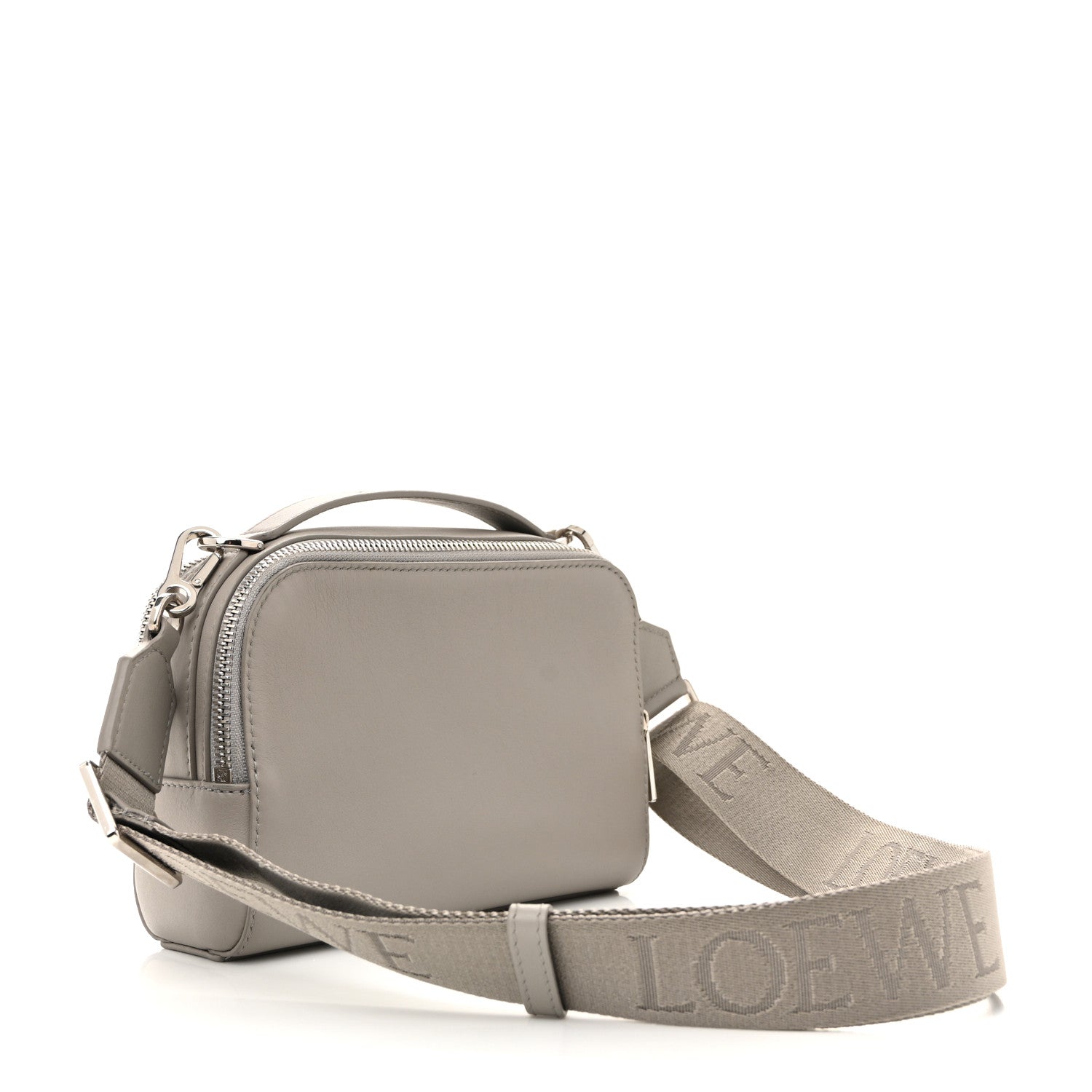 Loewe Satin Calfskin Mini Camera Bag Shell Grey 3 of 13