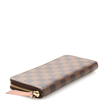 Louis Vuitton Damier Ebene Clemence Wallet Rose Ballerine 4 of 12