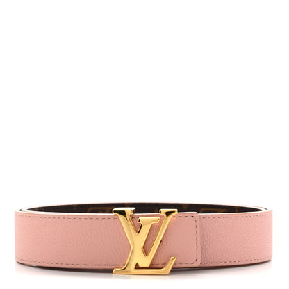 Louis Vuitton Calfskin Monogram 30mm LV Initiales Reversible Belt 80 32 Rose Ballerine 2 of 12