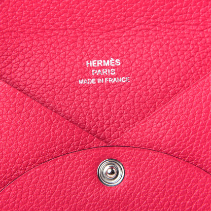 Hermes Evercolor Calvi Card Case Rose Mexico 4 of 6