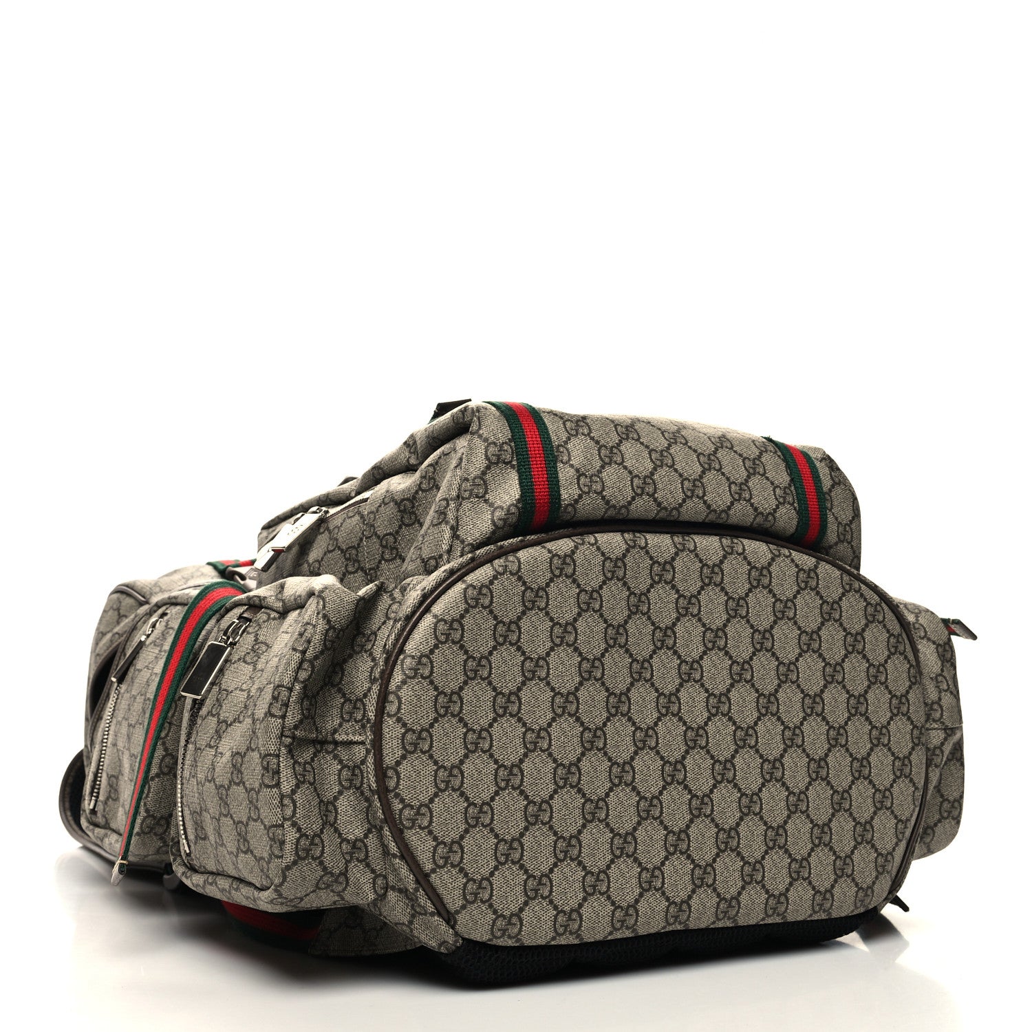 Gucci GG Supreme Monogram Web Backpack Beige Ebony 4 of 11