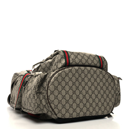 Gucci GG Supreme Monogram Web Backpack Beige Ebony 4 of 11