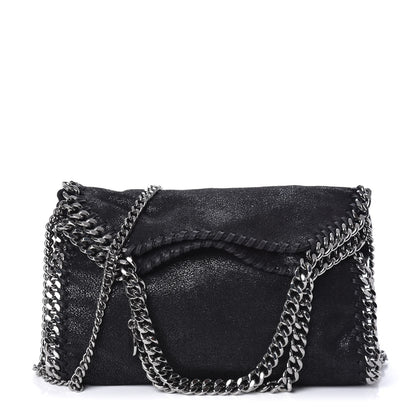 Stella McCartney Shaggy Deer Mini Falabella Fold Over Tote Black 1 of 9