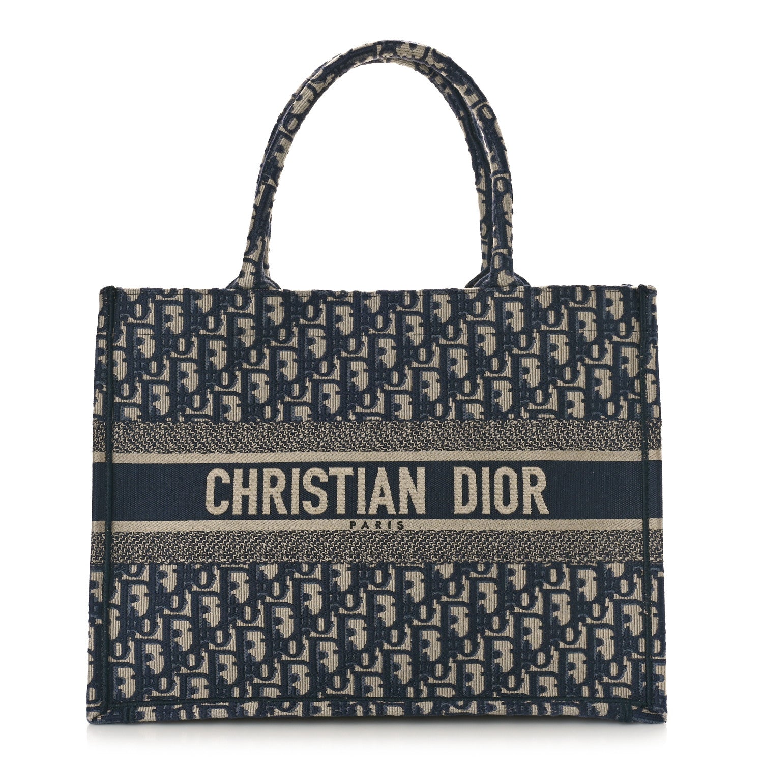 Christian Dior Oblique Medium Book Tote Blue Multicolor 1 of 10