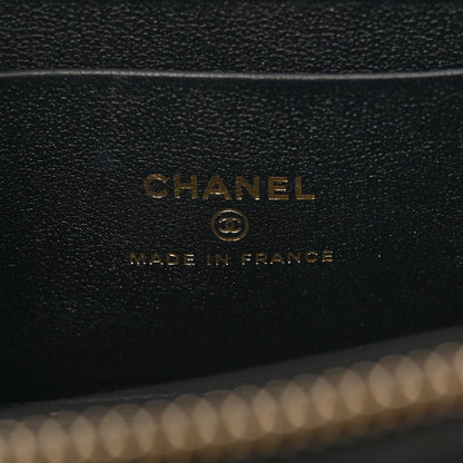 Chanel Lambskin Quilted Enamel Coco Casino Small Vanity Case With Chain Black 6 of 14