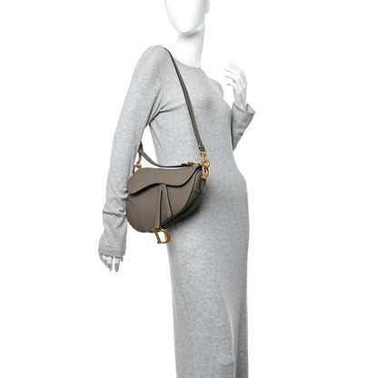 Christian Dior Grained Calfskin Saddle Bag With Strap Clay Green 2 of 12