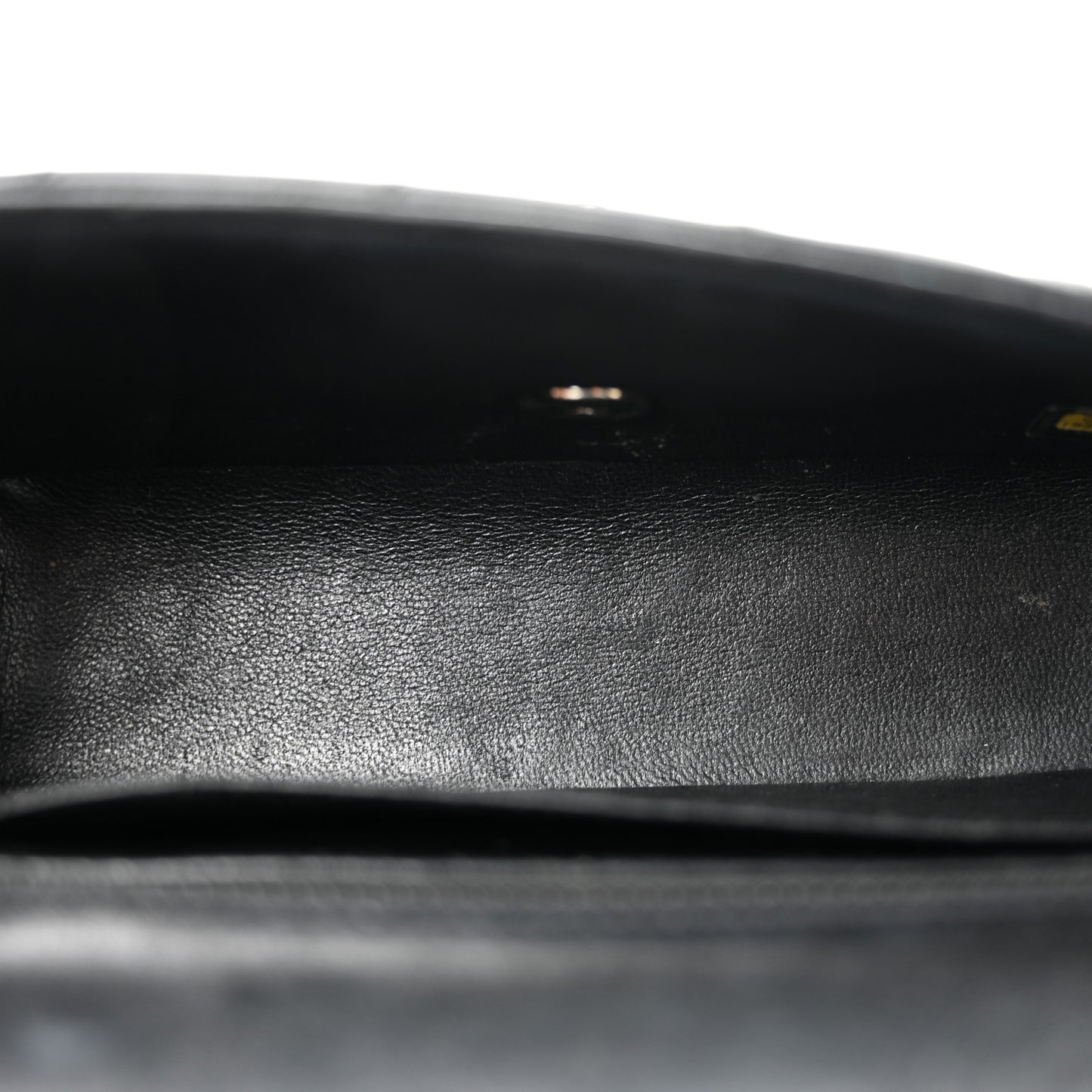Lambskin Quilted Mini Rectangular Flap Black