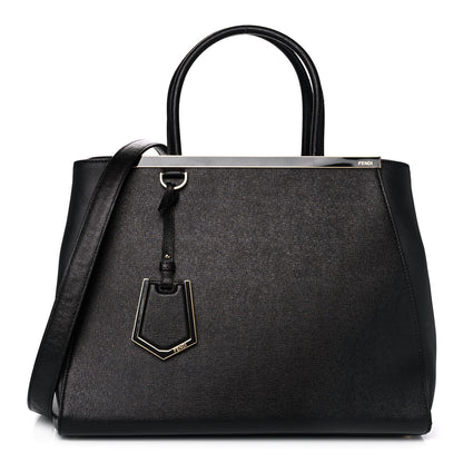 Fendi Vitello Elite Regular 2Jours Tote Black 1 of 10