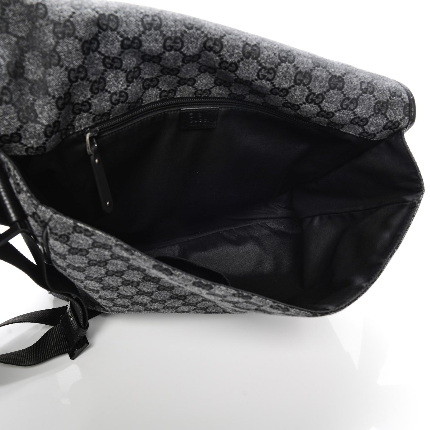 Denim Monogram Hysteria Double Buckle Flap Messenger Bag