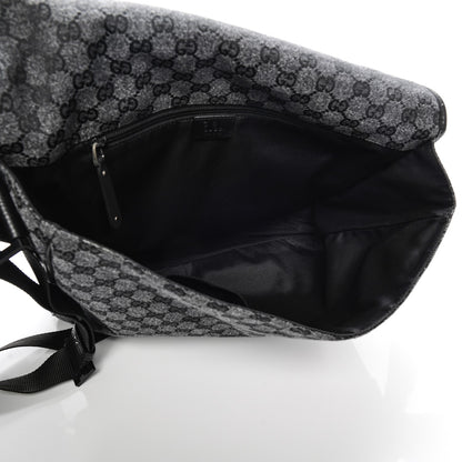 Gucci Denim Monogram Hysteria Double Buckle Flap Messenger Bag 5 of 8