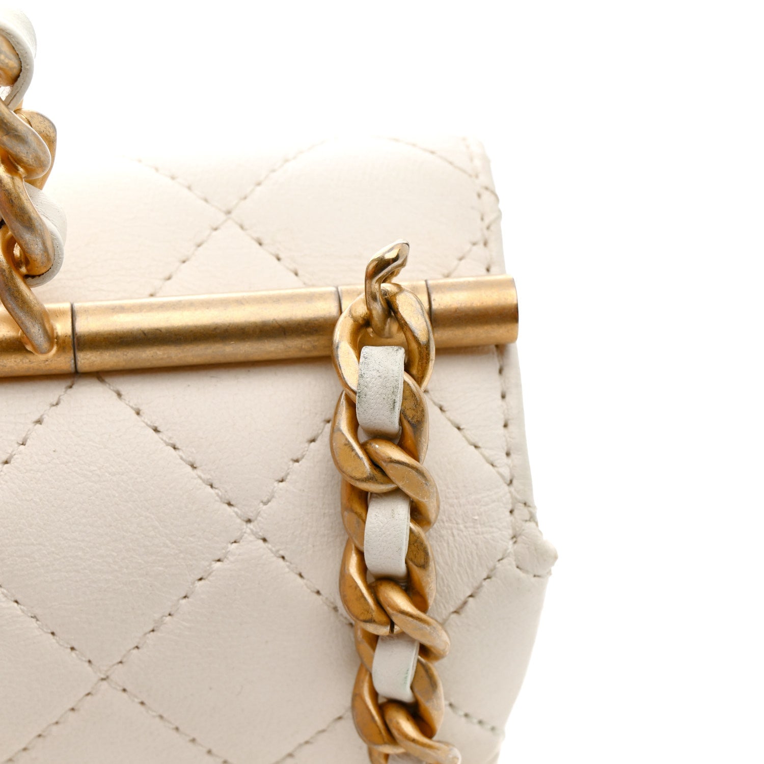 Chanel Lambskin Quilted La Parisienne Top Handle Flap White 12 of 16