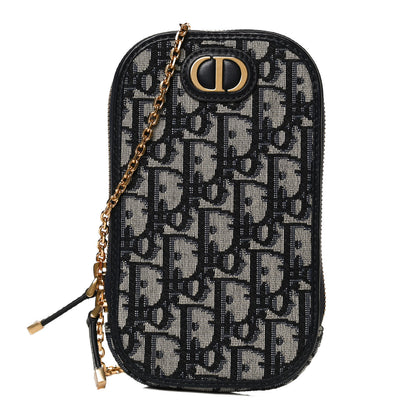 Christian Dior Oblique 30 Montaigne Phone Holder Blue 1 of 12