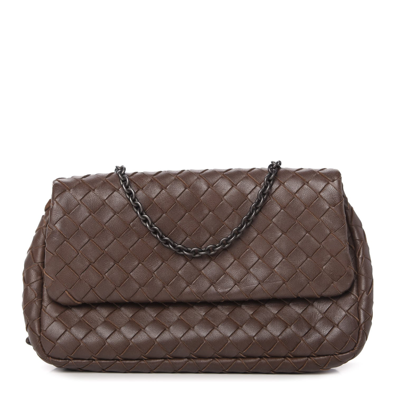 Bottega Veneta Nappa Intrecciato Small Chain Crossbody Ebano 1 of 9