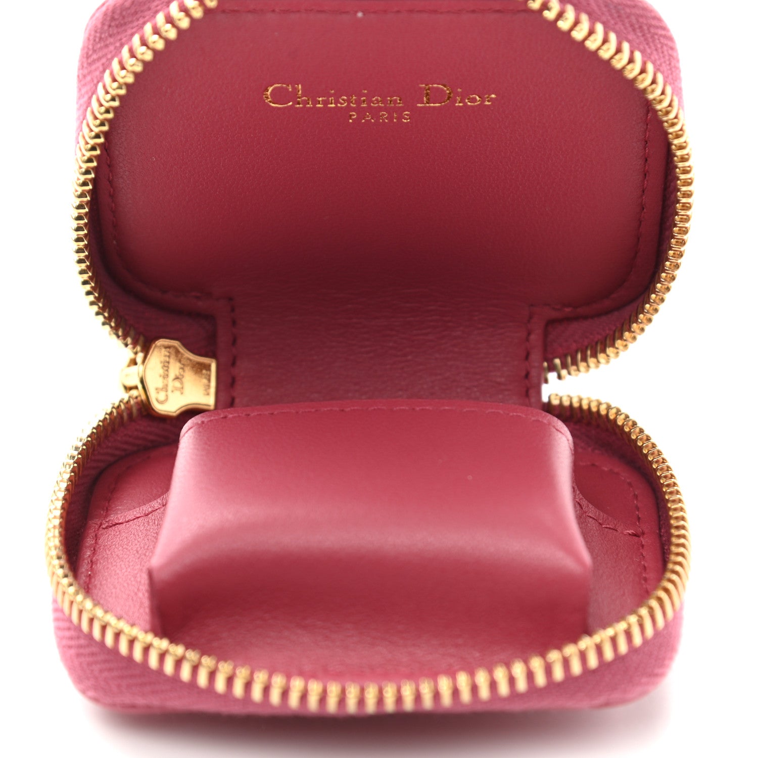 Christian Dior Grained Calfskin 30 Montaigne Airpods Case Pink 3 of 5