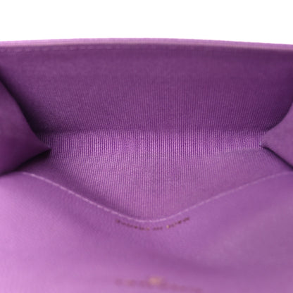 Chanel Caviar Quilted Flap Card Holder Wallet Purple 5 of 9
