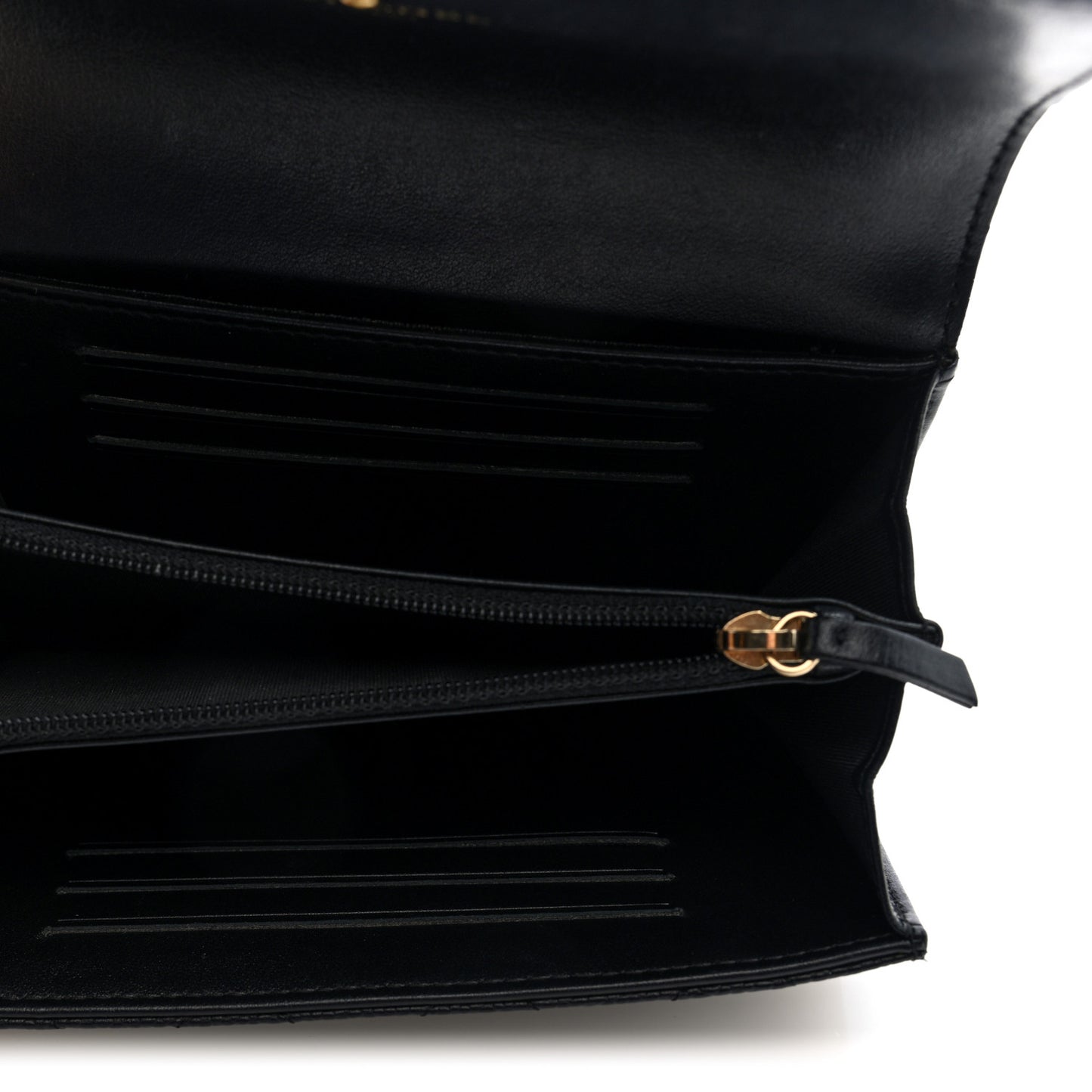 Caviar Quilted Medium Filigree Flap Wallet Black
