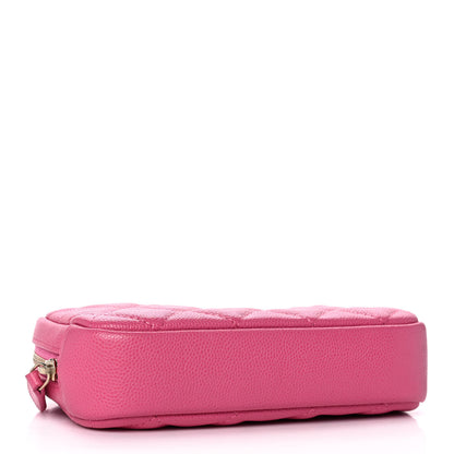 Chanel Caviar Quilted Small Curvy Pouch Cosmetic Case Pink 4 of 11
