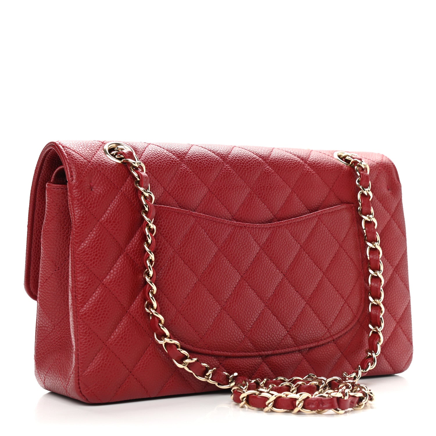 Chanel Caviar Quilted Medium Double Flap Red 3 of 11