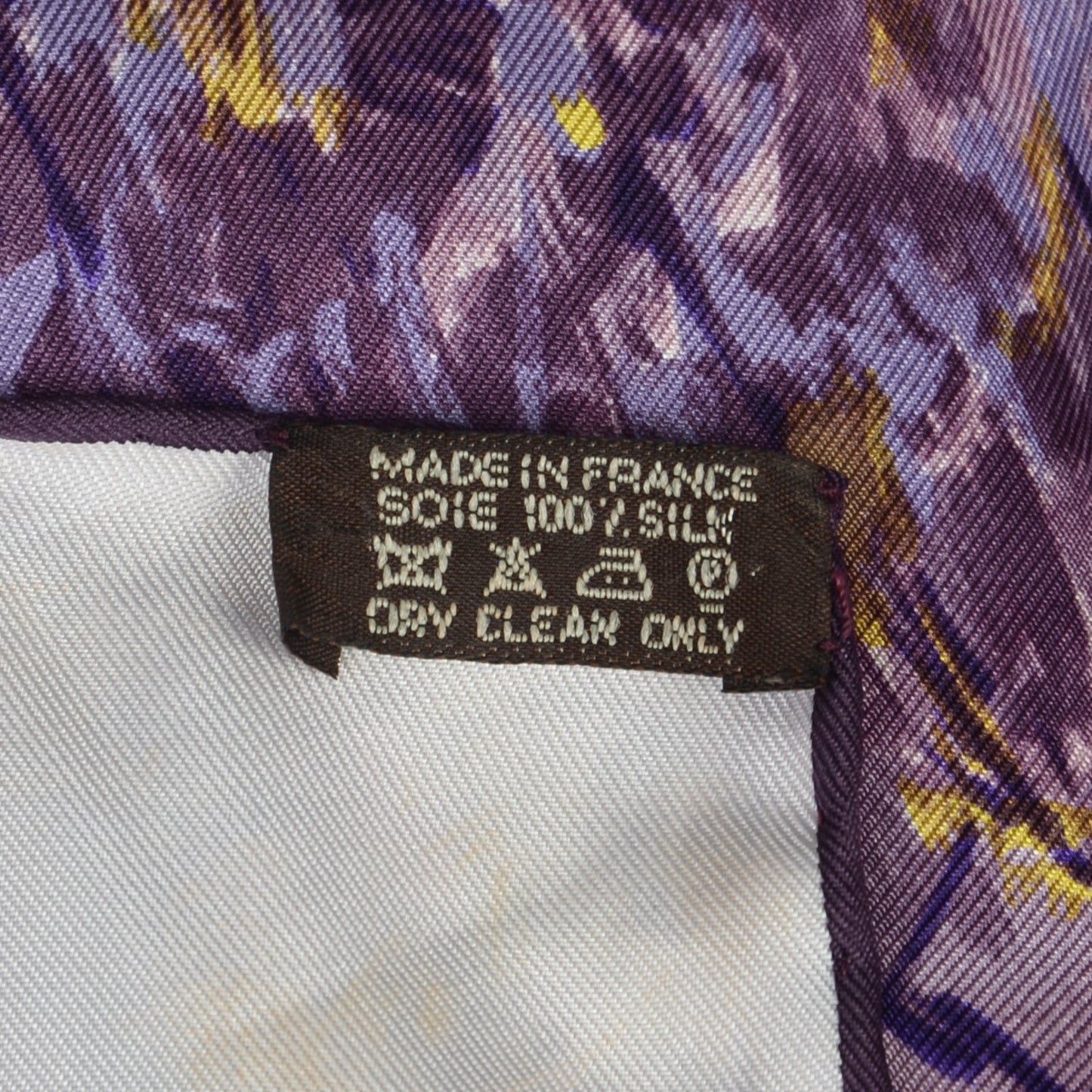 Silk Tigre du Bengale Scarf 90 Violet Gris Noir