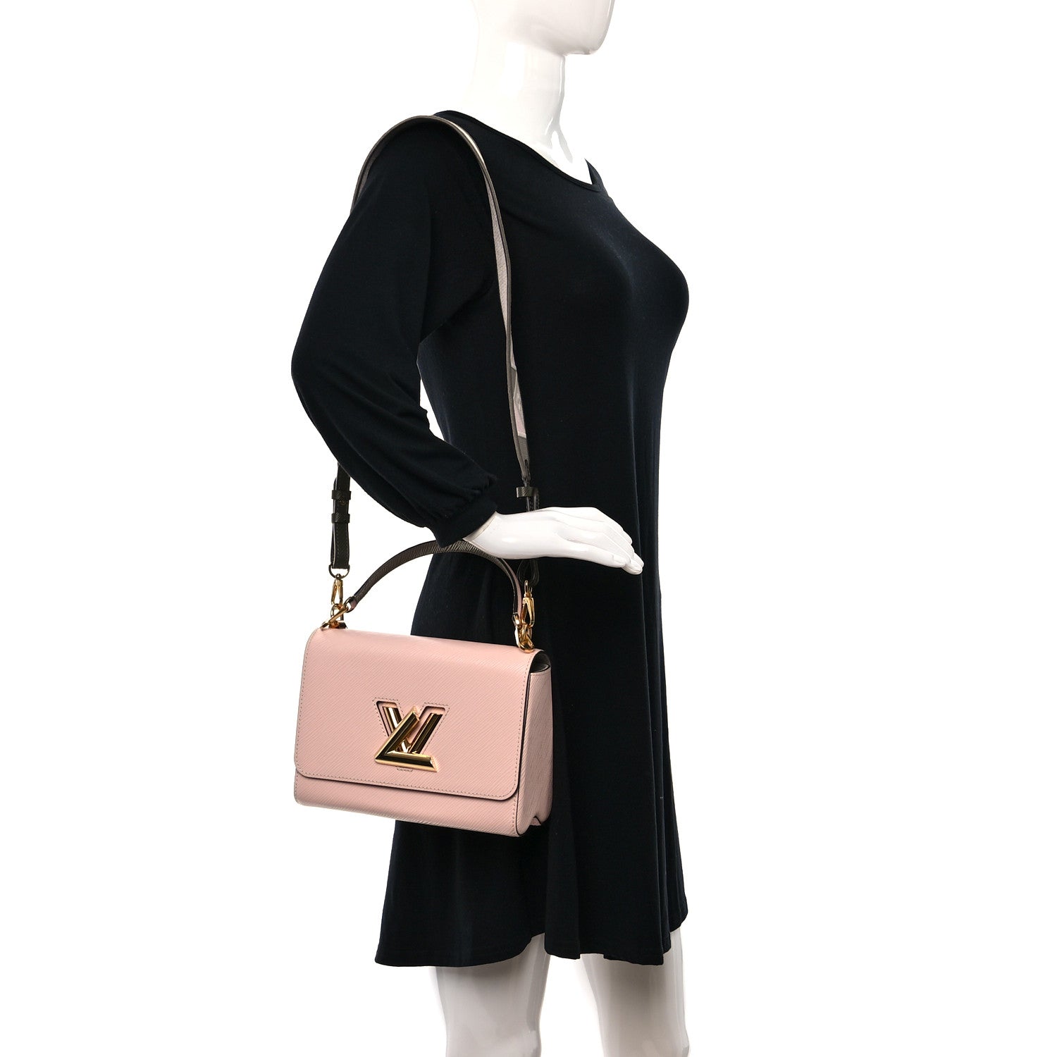 Louis Vuitton Epi Twist Shoulder Bag MM Rose Jasmine 3 of 8