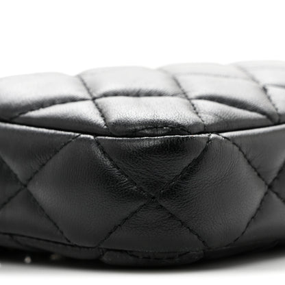 Chanel Lambskin Quilted Small Clutch With Chain Black 10 of 14