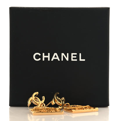 Chanel Metal CC Rue Cambon Drop Earrings Gold 5 of 5