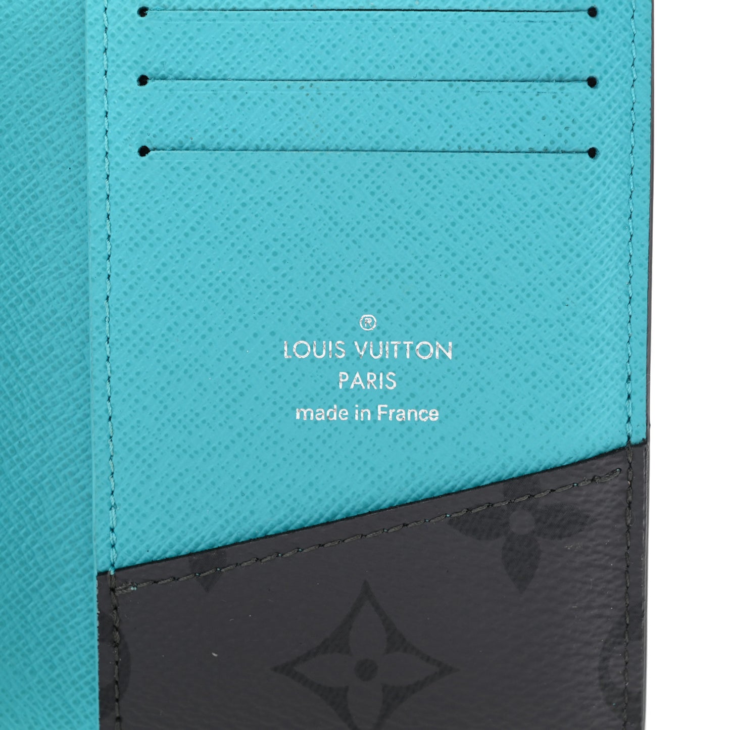 Monogram Macassar Pocket Organizer NM Turquoise
