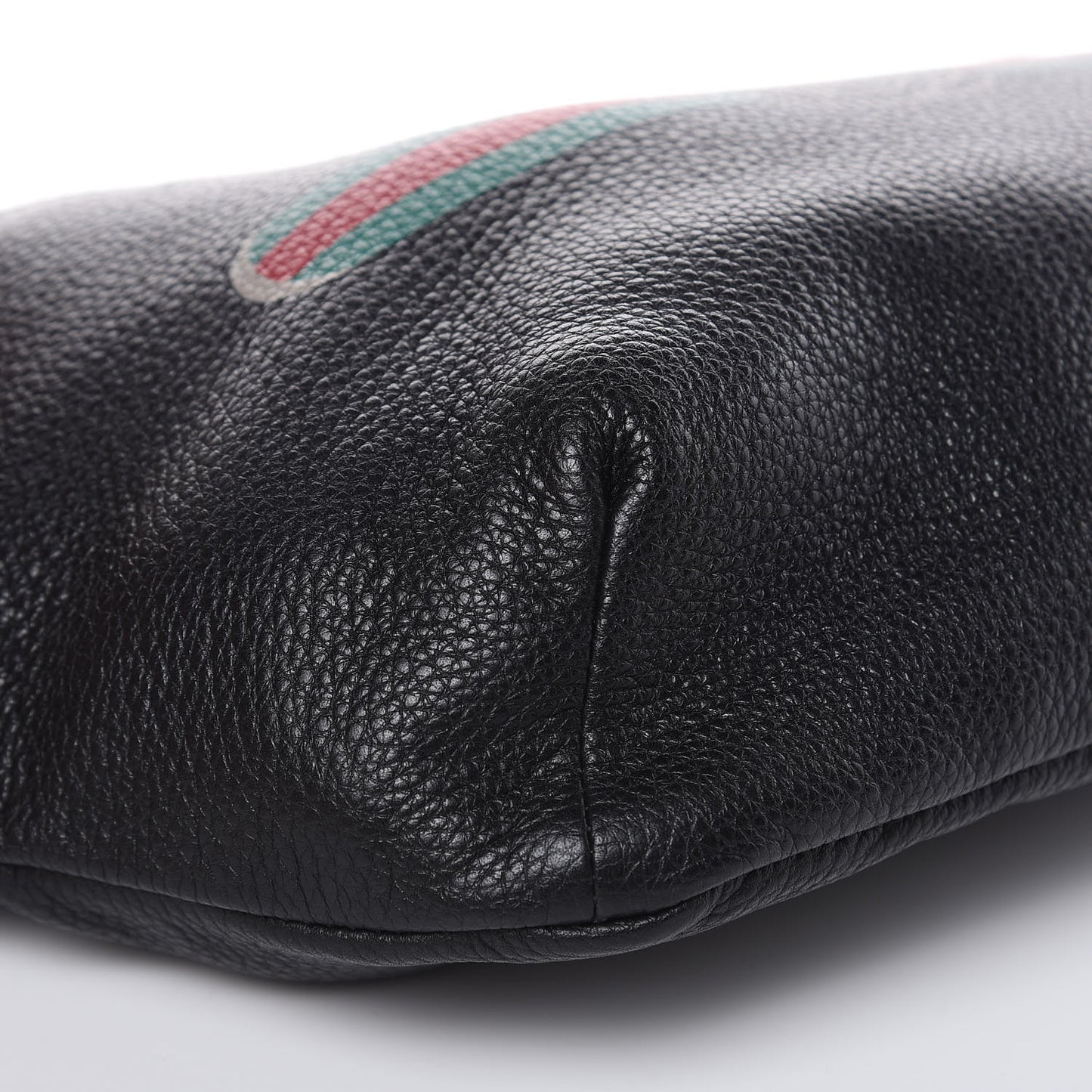 Grained Calfskin Logo Belt Bag Black
